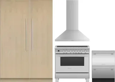 5 Piece Package Includes Refrigerator, Freezer, Range, Hood And Dishwasher